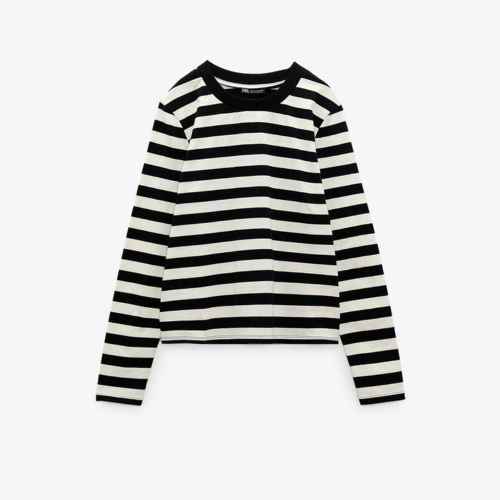 Zara striped long sleeve tee